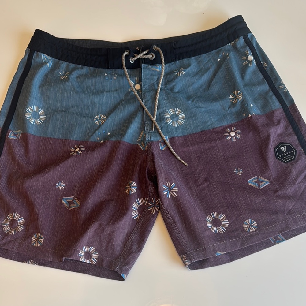 Vissla Men's Blue and purple Swim Shorts